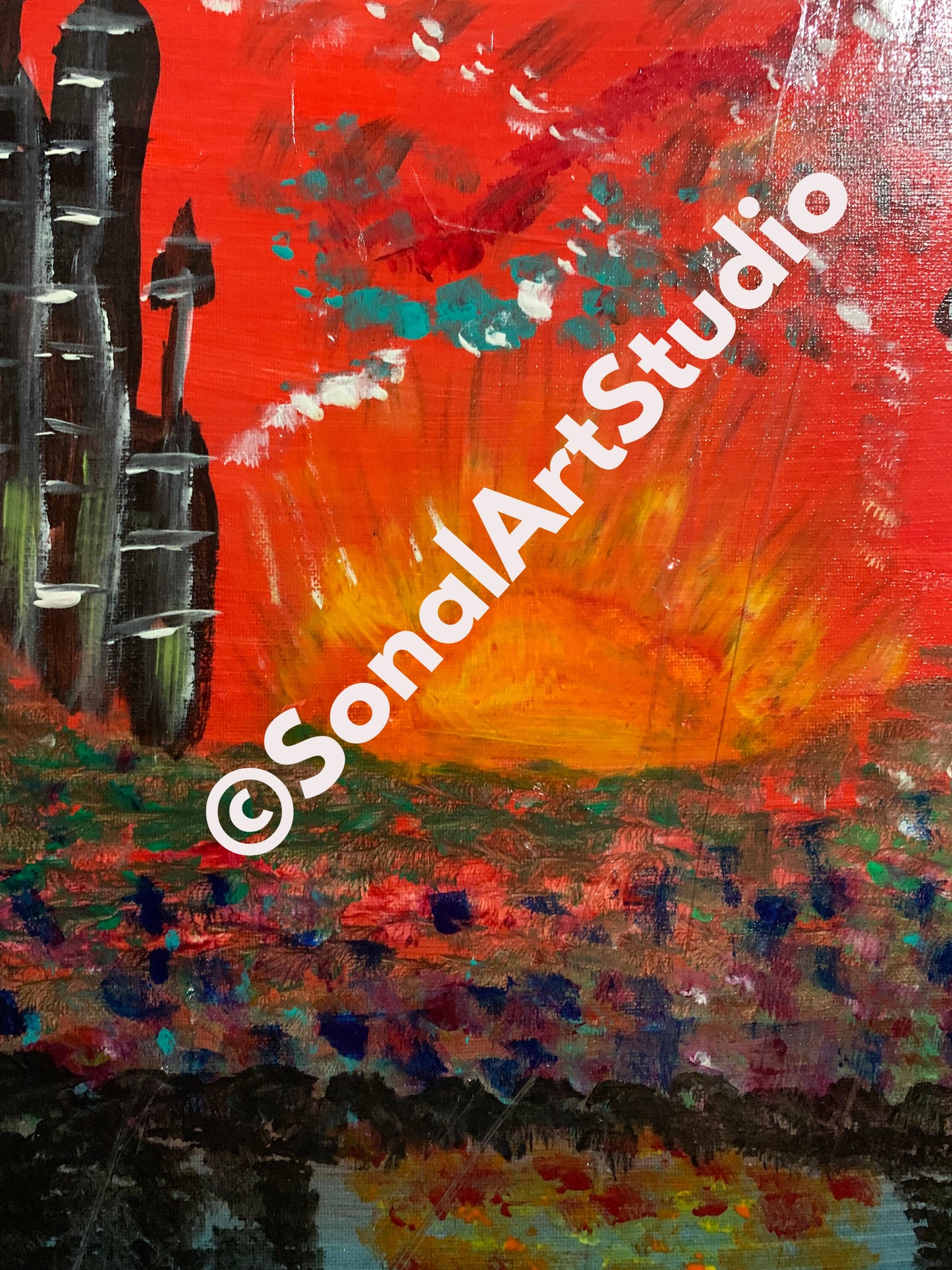 Sunset Painting - SonalArtStudio