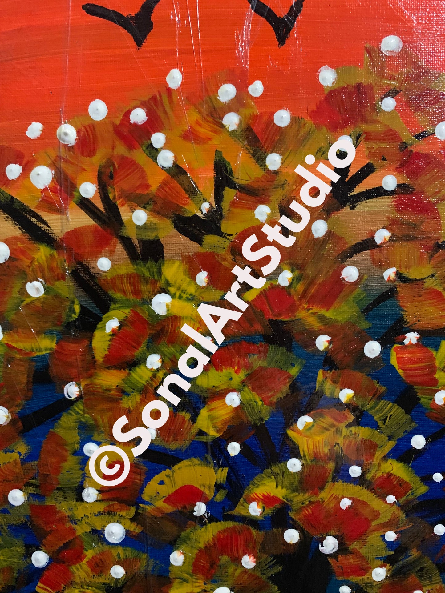 Orange Tree Painting - SonalArtStudio
