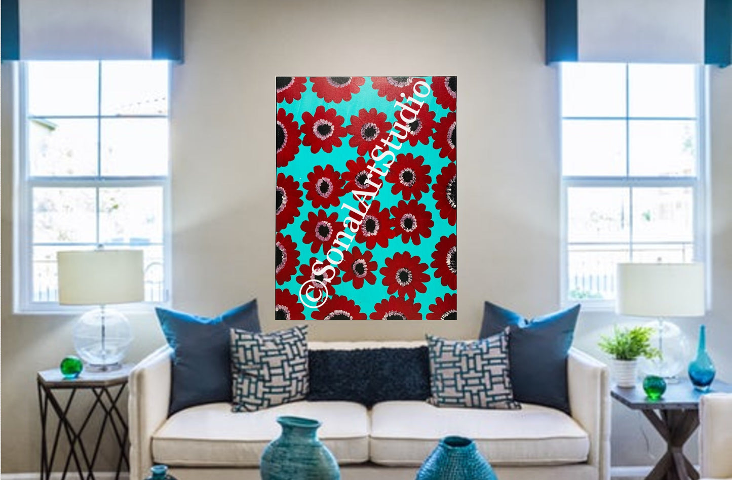 Red Flowers - SonalArtStudio