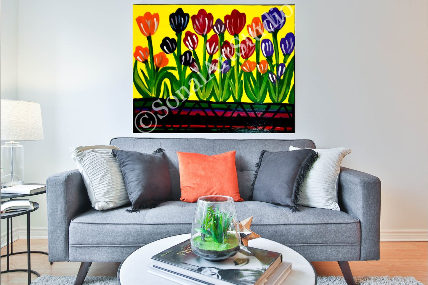 Garden of Tulips - SonalArtStudio