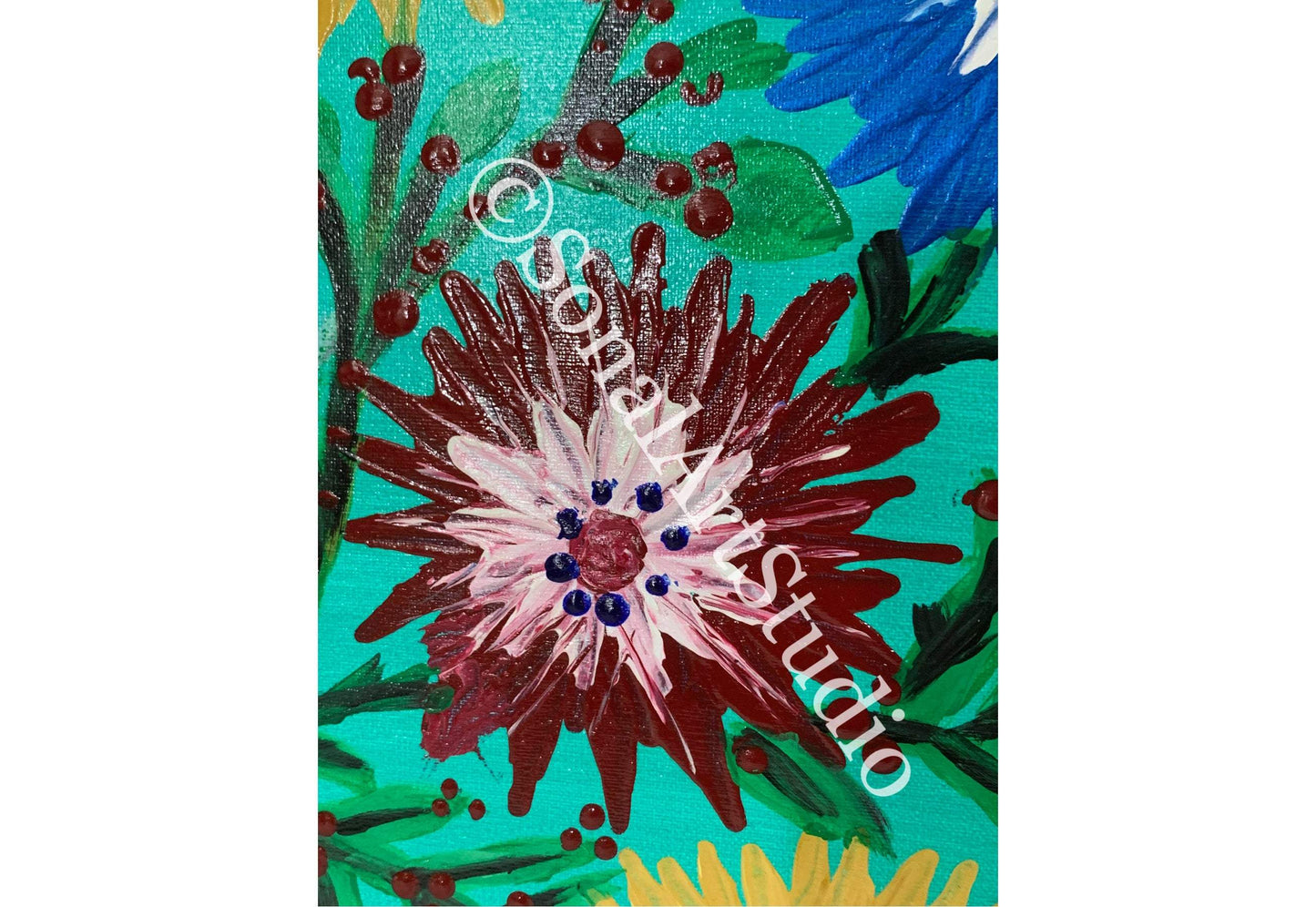 Abstract Dahlias - SonalArtStudio