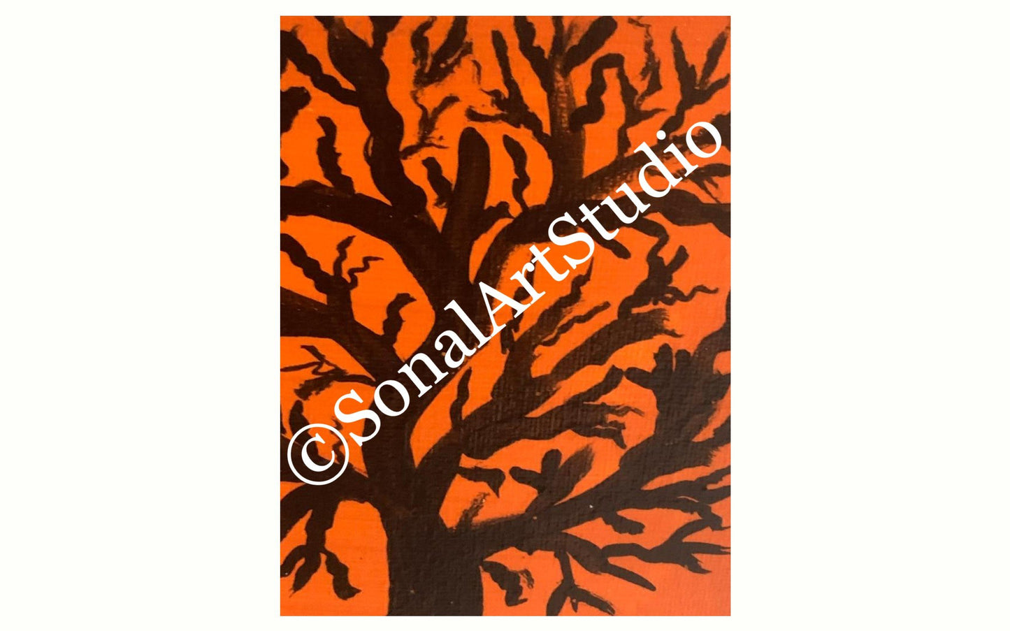 Halloween Spooky Tree - SonalArtStudio