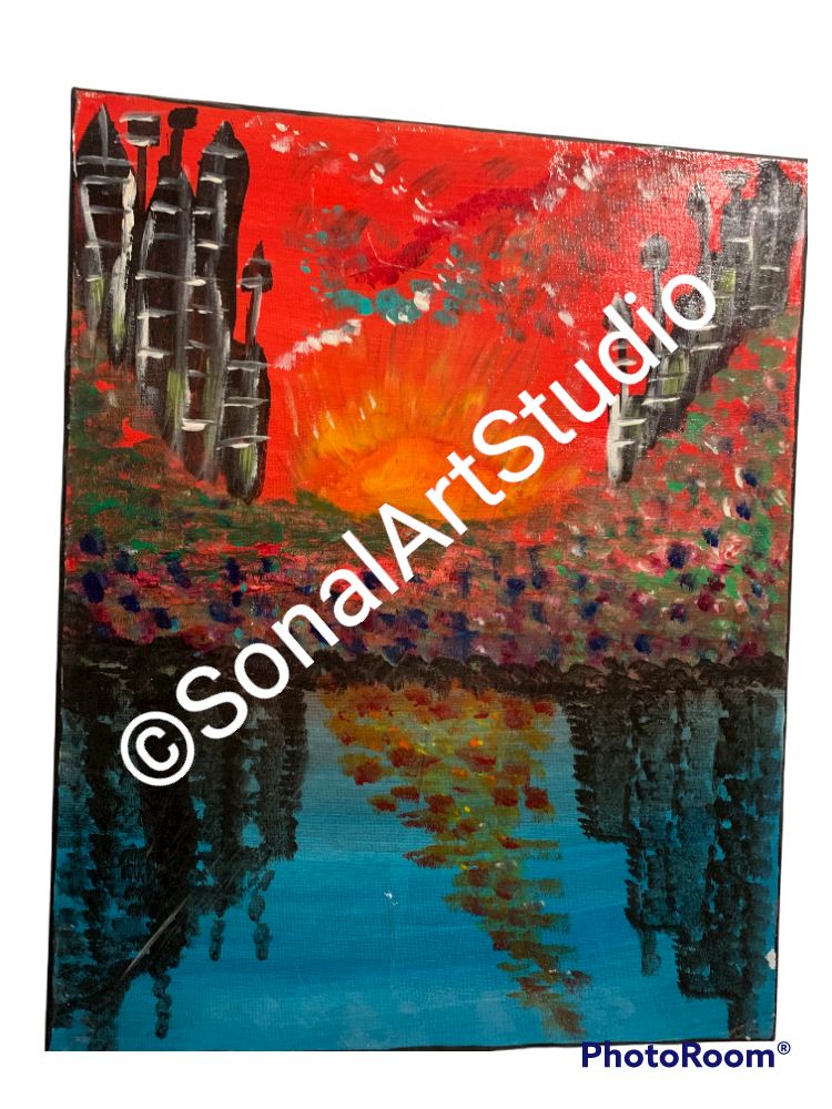 Sunset Painting - SonalArtStudio