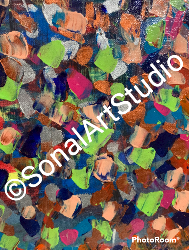 Metallic Colors Painting - SonalArtStudio