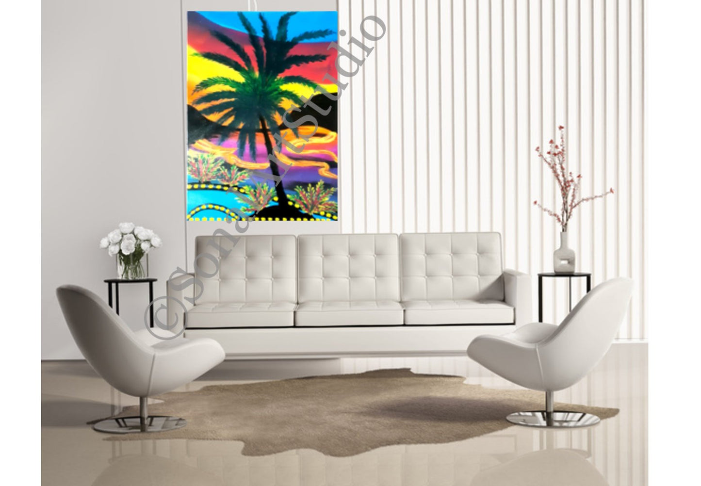 Beach Palm Trees - SonalArtStudio