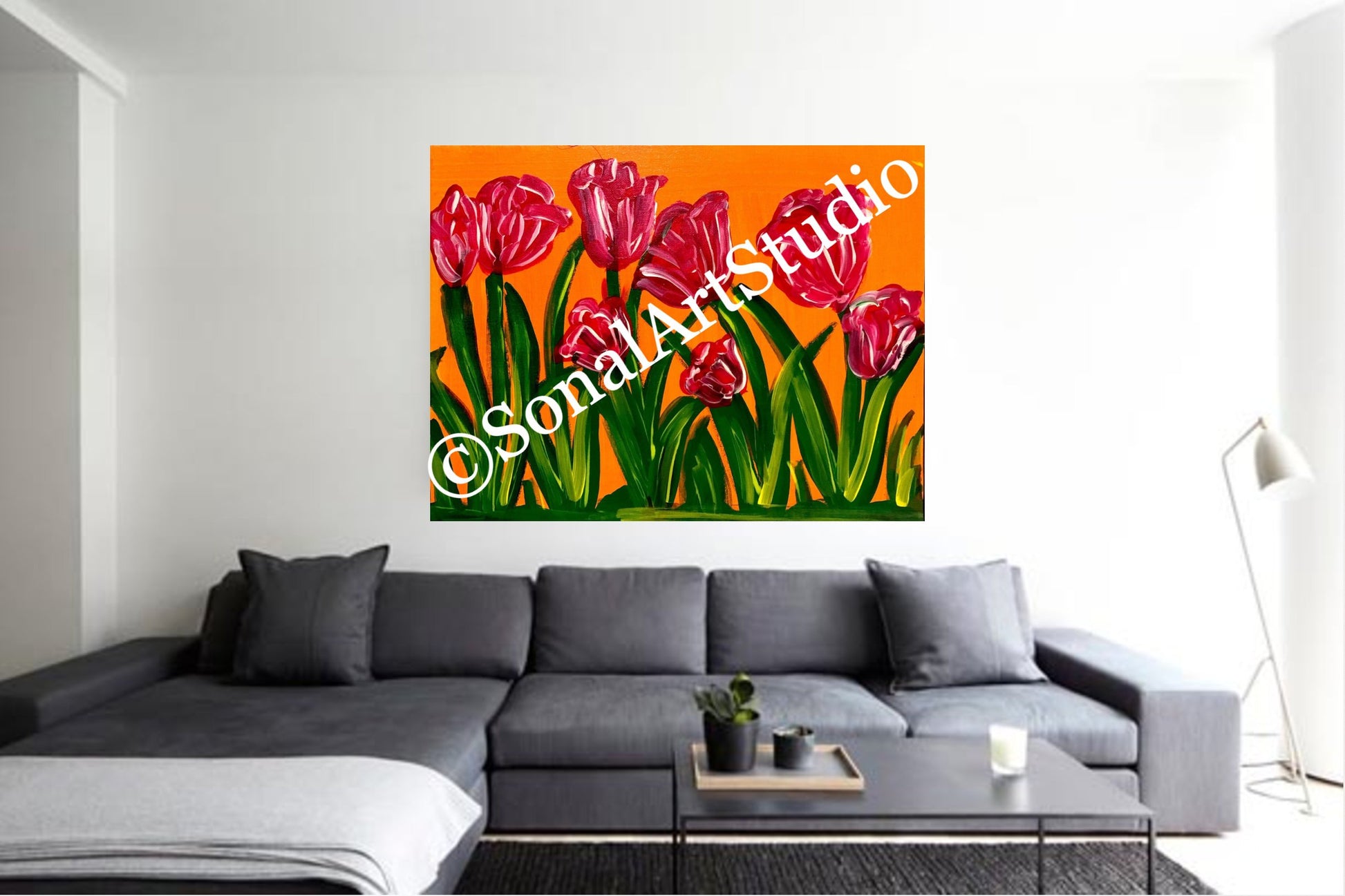 Pink Tulips - SonalArtStudio