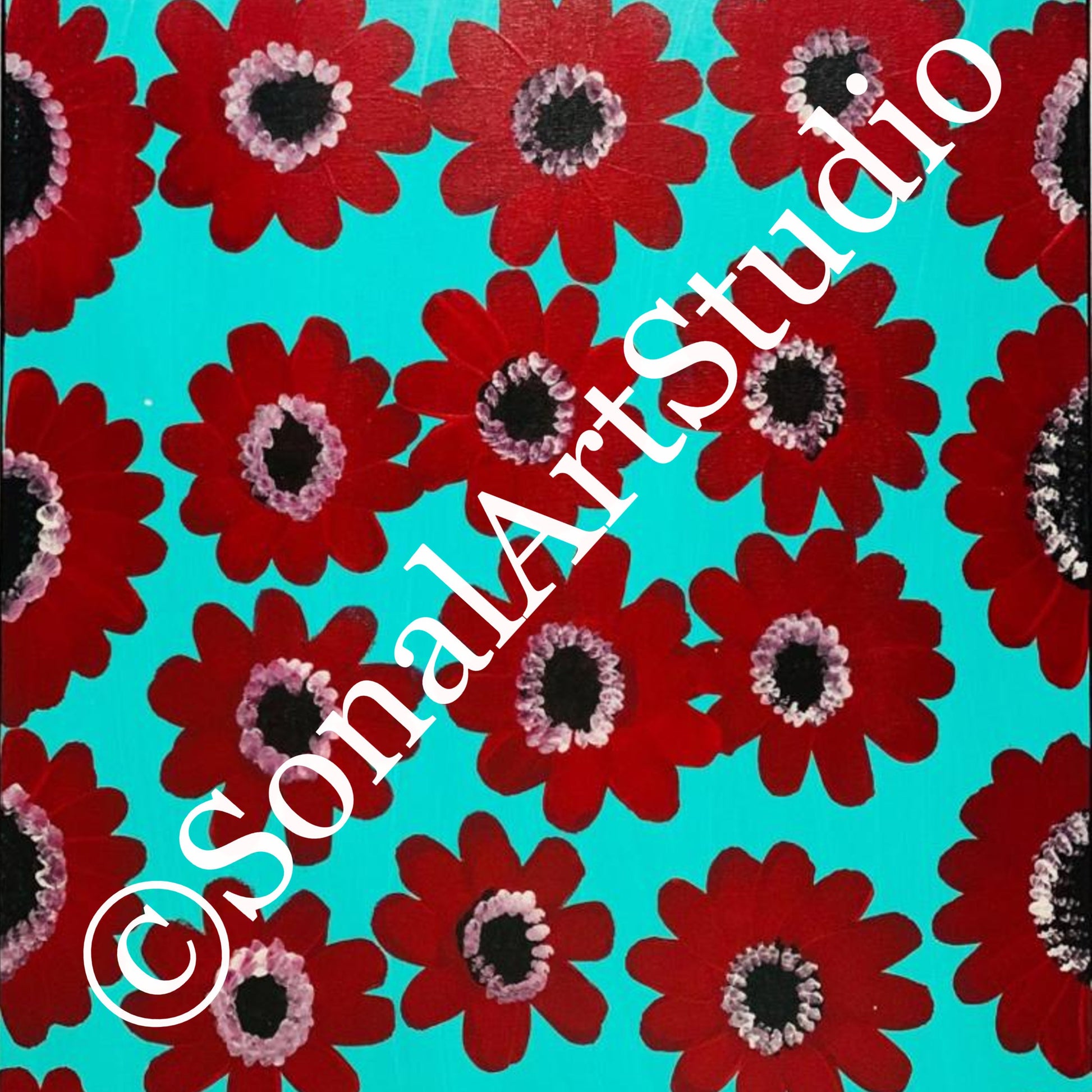 Red Flowers - SonalArtStudio