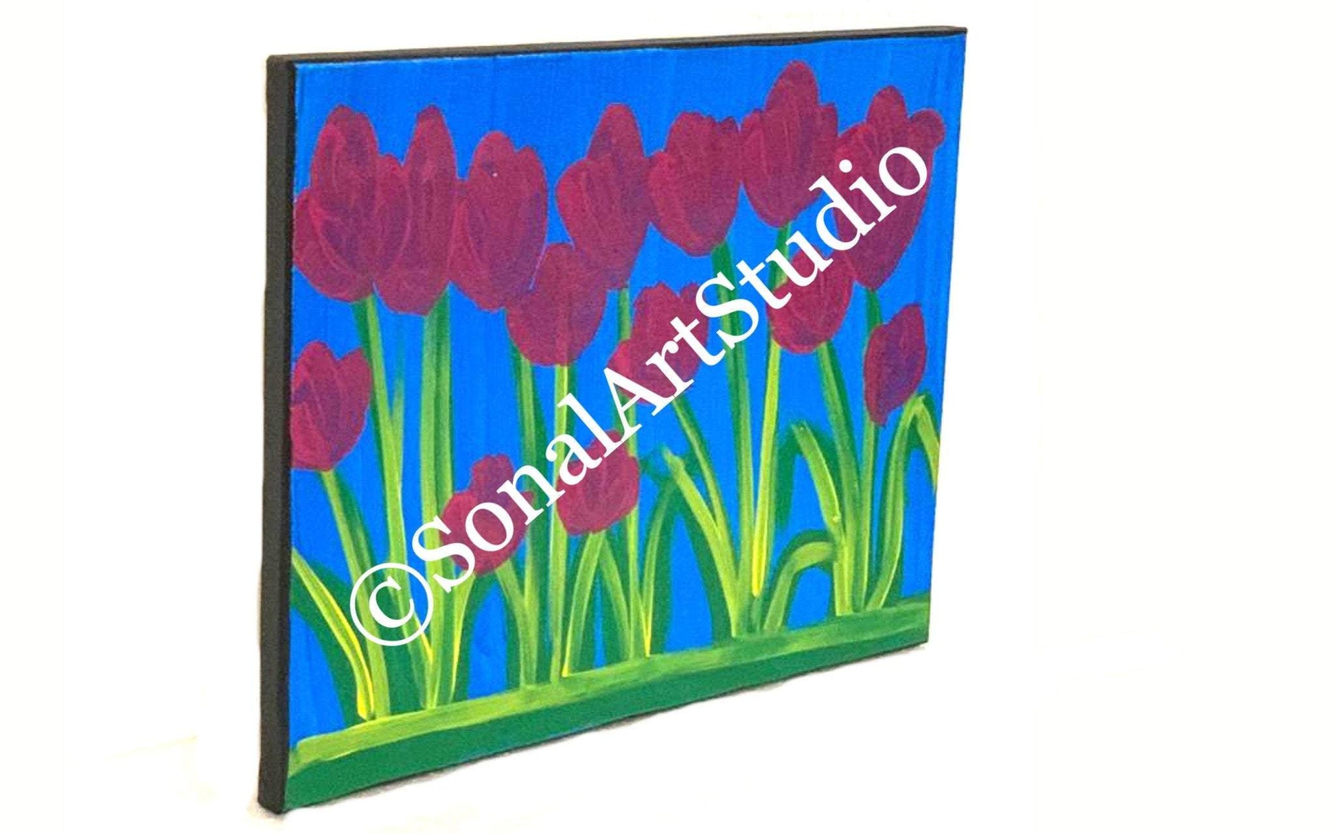 Purple Tulips - SonalArtStudio