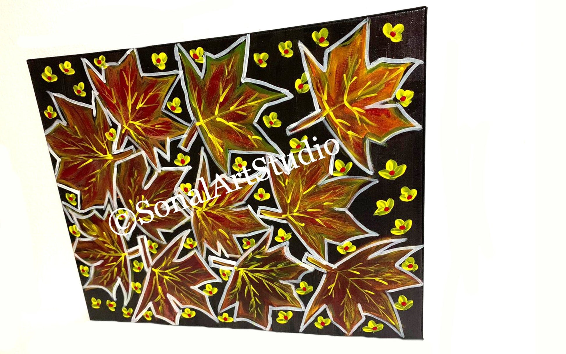 Abstract Maple Leaves - SonalArtStudio